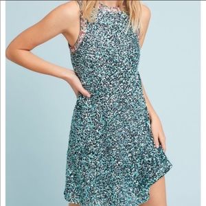 Anthropologie astronomy sequin swing dress